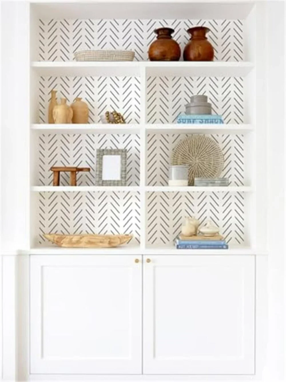 Black and White Peel and Stick Wallpaper Herringbone Contact Paper 17